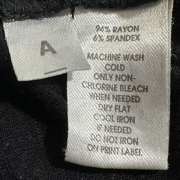 Ann Taylor LOFT Women's Large Black Short Sleeve Pullover TShirt Top Lightweight - Picture 4 of 12